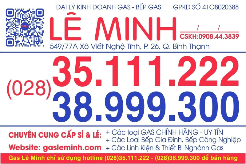 Tem chính chủ gas Lê Minh - Thông tin cập nhật vào tháng 10/2023